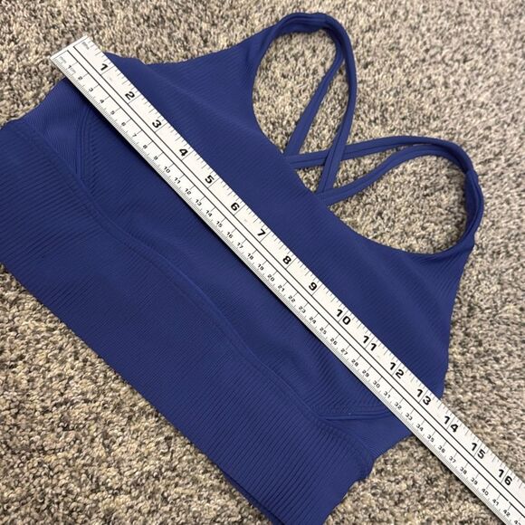 Lululemon Energy Longline Bra Ribbed Luxtreme Medium Support B–D Cups Psychic 8 - Picture 5 of 8